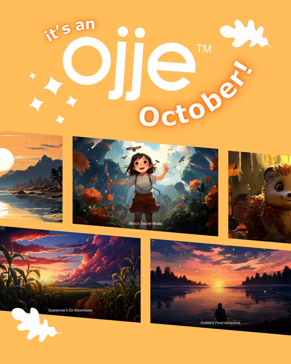 We are so excited to announce loads of leaves and stories this month! Here are some of our favorites! 🍂 🌅

Check out them out on the Ojje app, now available on the Apple App Store for iPads!

#Ojjestories #shortstories #immersivereading #fallactivities #parentingtips #kidsapp