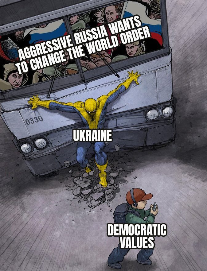 #AidUkraine #ProudBlue 
#CommitToUkraineWinning 

We need to remind the MAGA GOP
that Putin is NOT our ally

Ukraine must be free for Europe to be free for the US to be free

It is in our National Security interest to send them what the need to win

#DemocracyNotAutocracy