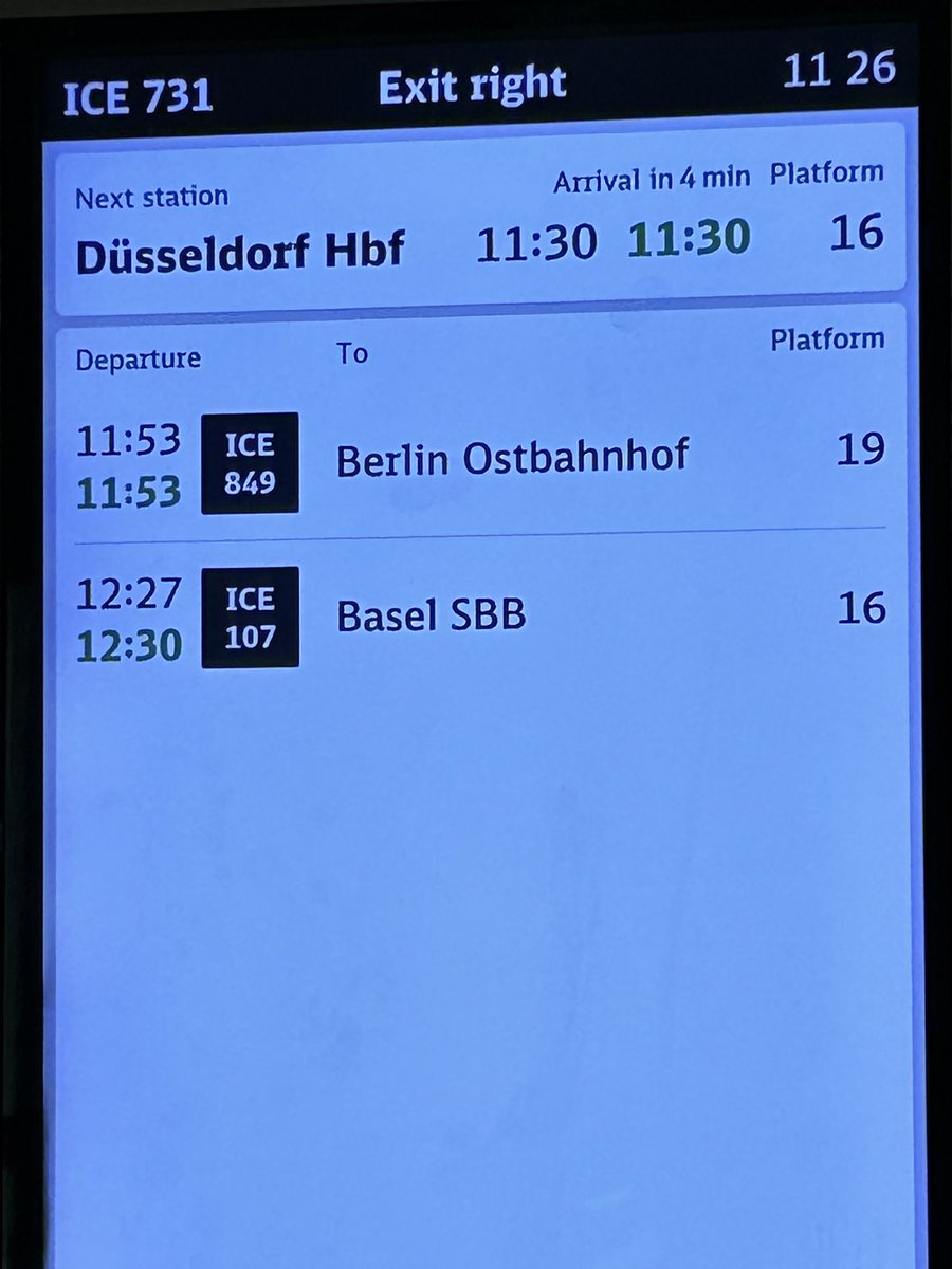 darf man das noch schreiben: pünktlich auf die Minute von Hamburg in Düsseldorf angekommen <a href="/DB_Presse/">Deutsche Bahn AG</a> <a href="/DB_Bahn/">Deutsche Bahn Personenverkehr</a> 🚅⏰✅