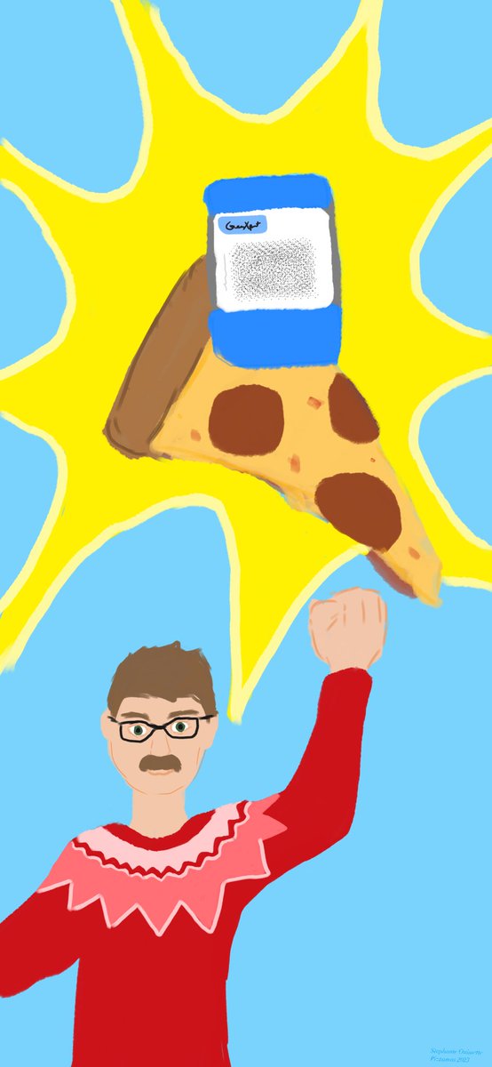 Stephoodle's tweet image. A Pizzamas Miracle 🍕✨@NerdfArters #NerdfArters