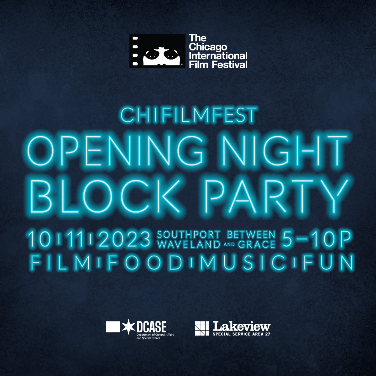 In just 9 days, we'll kick-off the 59th #ChiFilmFest with a free Opening Night Block Party! Join us in front of the @musicboxtheatre for an evening of live music, short films, local food trucks, fun, and more leading up to our Opening Night presentation of WE GROWN NOW.