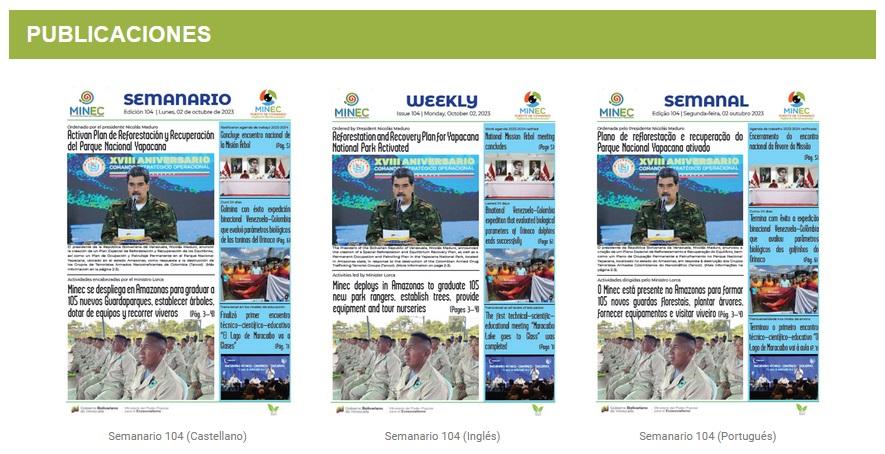 MinecOficial's tweet photo. #MinecInforma 🗣️|| Ya están disponibles las informaciones más destacadas en el Semanario Minec #104.
Descárguelo en:
Castellano: https://t.co/5XujWnWGeu
Inglés: https://t.co/InlxbDVBY2
Portugués: https://t.co/eJMeaTQk8R https://t.co/B51qBxDP9m