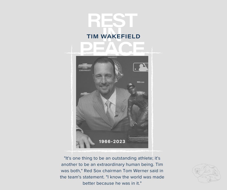 glioblastomaorg's tweet photo. Rest in peace, #TimWakefield ❤️ we need a cure for #glioblastoma. https://t.co/Mm20DFwRyr