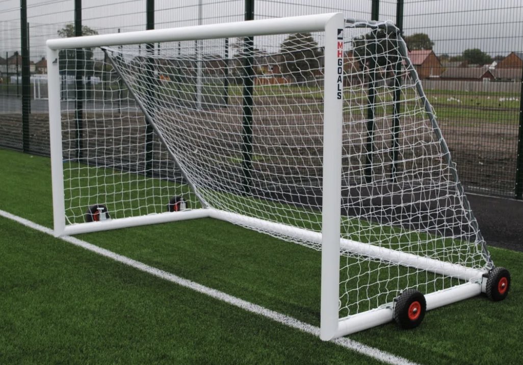 sp_pumasfc's tweet photo. ⚠️STOLEN GOALS⚠️

We are saddened to report that a set of our 12x6 goals (like pictured) has been stolen from our ground at Pitsford

Locks have been cut on both gates and chains that secure the goals too

If anyone has any information, please drop us a DM

Shares appreciated too https://t.co/11urEYbSYk