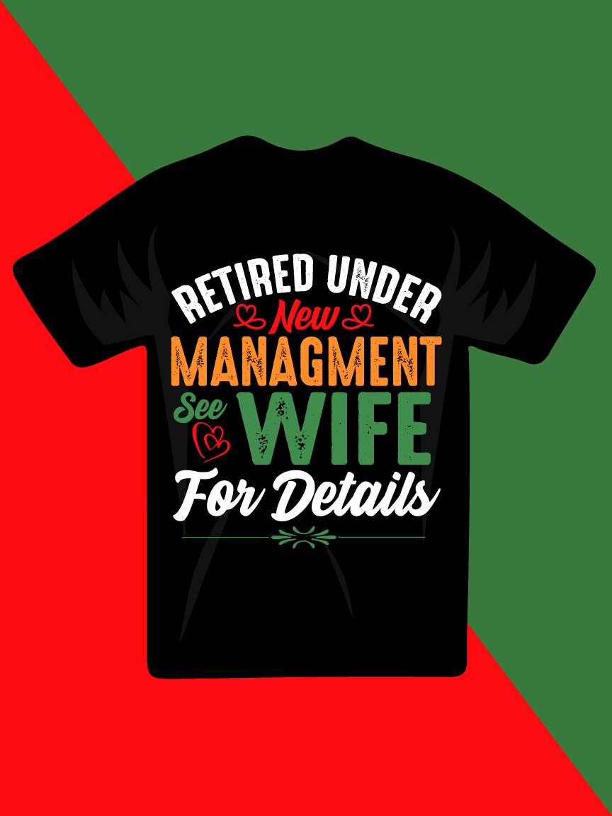 teetshirtdesign's tweet photo. Retired Under New Management See Wife For Details on t-shirt design.
Are you looking for an eye-catching custom T-shirt design feel free to inform me.
#tee #tshirtdeisgn #tshirt #design #graphic #shirt #shirts #trendy #minimal #wife #vintage #retro #modern #clothing #branding https://t.co/7f3M3rcRzm