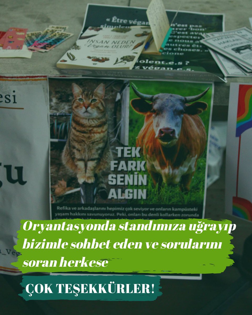 Gsu_Vegan's tweet photo. Oryantasyonda standımıza gelip bizimle sohbet eden ve veganlıkla ilgili sorularını soran herkese çok teşekkürler!
Tanışma toplantısında görüşmek üzere 🤩🌱
Bu dönemki whatsapp grubumuza girmek için bize yazabilirsiniz 💚 https://t.co/55zGpN9KOp