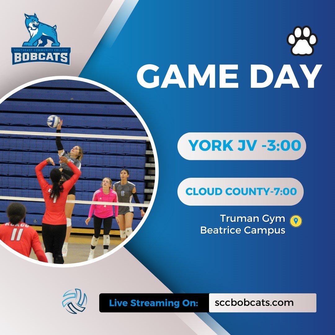 It's GAME DAY!!!
🆚York JV-3:00
🆚Cloud County-7:00
📍Truman Gym
#BeAbobcat #GoBobcats #gocatvb🏐🐾