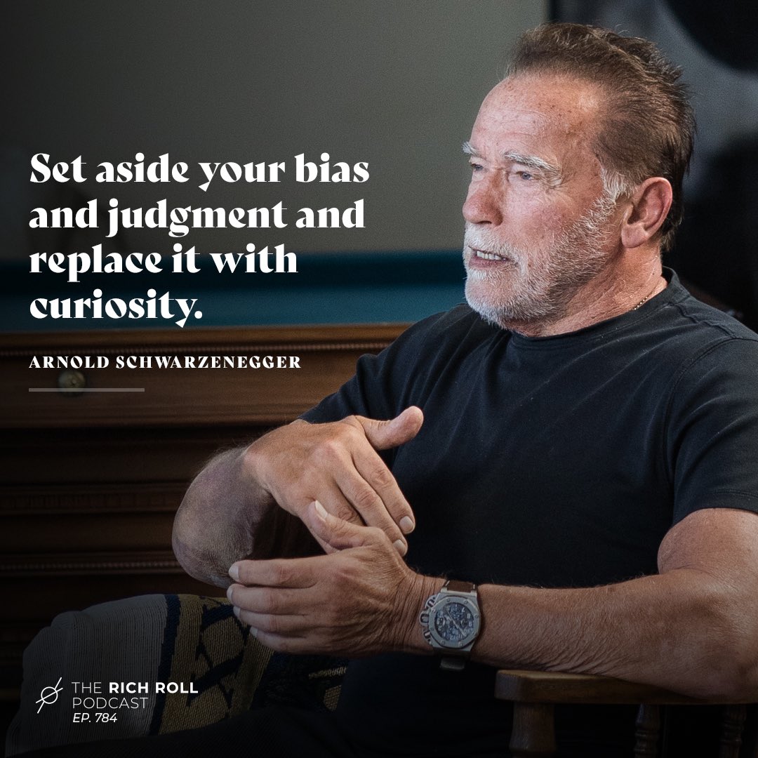 richroll's tweet photo. From "I'll Be Back" to Giving Back: Arnold @Schwarzenegger has a message for you: BE USEFUL

It’s an honor to share my conversation with a generational icon. We discuss:

⁃The vision, work ethic, and salesmanship that catapulted Arnold to the pinnacle of success in 3 distinct fields

⁃Arnold’s 4th Act: leveraging his influence for a better world

⁃Reinvention, leadership, ambition, confidence & ego

⁃Why positivity & usefulness are the antidotes to unhappiness & apathy

⁃His relationship with James Cameron & his passion for the environment

⁃Epic stories from his extraordinary life

The episode is streaming everywhere - PLUS VIDEO NOW ON SPOTIFY!

Please enjoy Arnold as you have never before seen or heard him

💪🏽✌🏼🌱 -Rich
