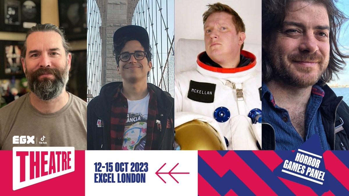 The Horror! How to terrify gamers in 2023 😱 No Code’s Jon Mckellan, Supermassive Games’ Will Doyle, Teravision’s Luis “LD” Zambrano and Illfonic’s Jared Gerritzen will discuss making horror games! 📍 EGX Theatre 🗓️ Fri 13th Oct ⏰ 12pm Buy tickets: bit.ly/3oN6ebV