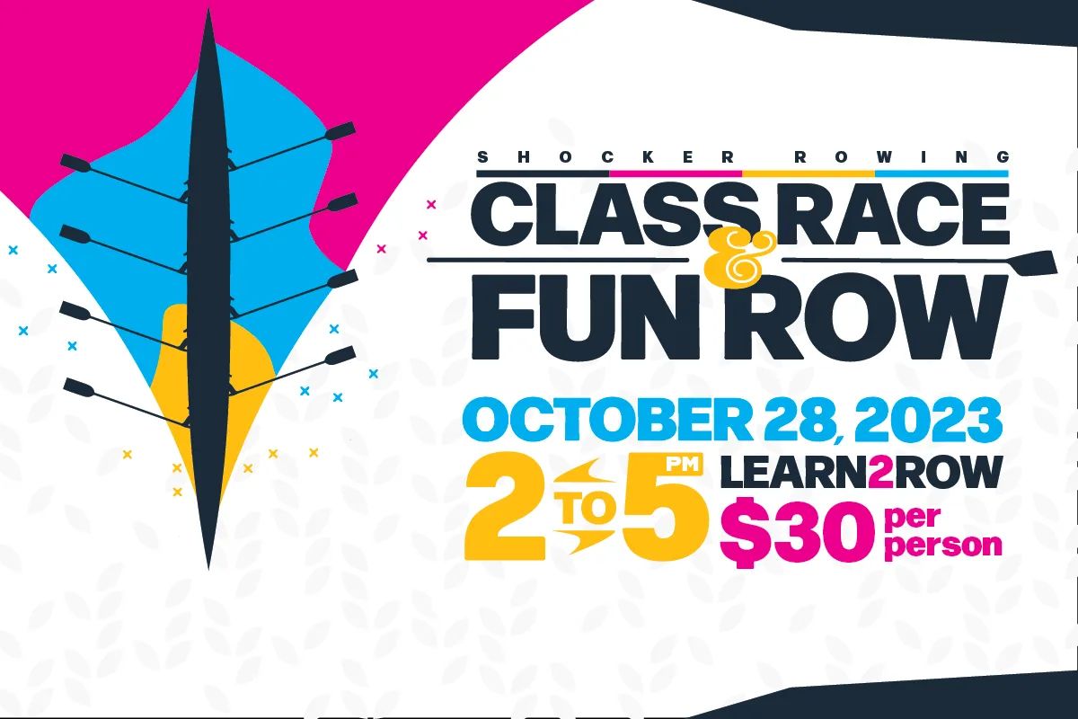 ShockerRowing's tweet image. 🚣‍♀️ Dive into the world of rowing with us on October 28th! Join our Shocker Rowing Class Race &amp;amp; Fun Row Event from 2pm to 5pm. All skill levels welcome! 🌊 #RowingEvent #Learn2Row