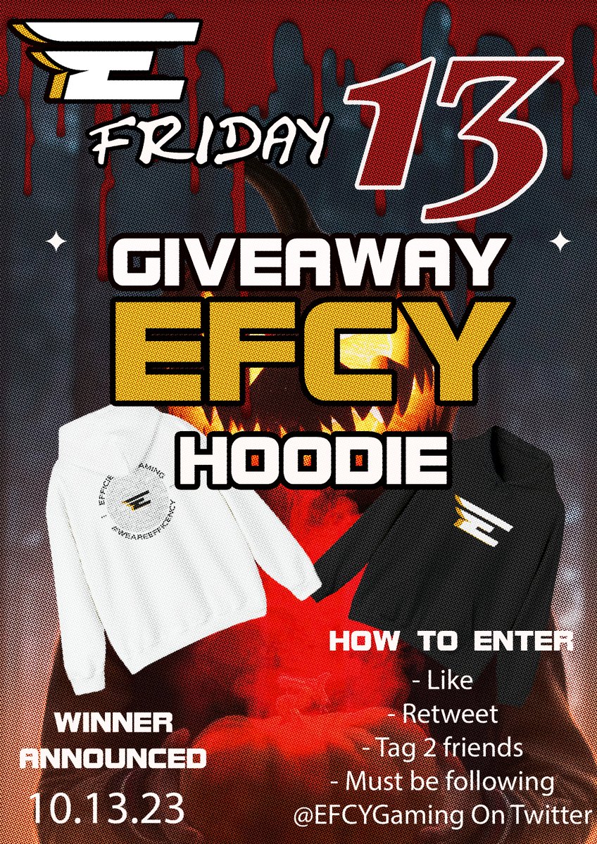 🚨GIVEAWAY TIME🚨

We are giving away an EFCY Hoodie to one lucky winner!!

All you have to do to enter is simple⤵️

- Like
- Retweet
- Tag 2 friends
- Must be following us

Winner will be announced Friday, October 13th

Good luck to all!!

#WeAreEfficiency