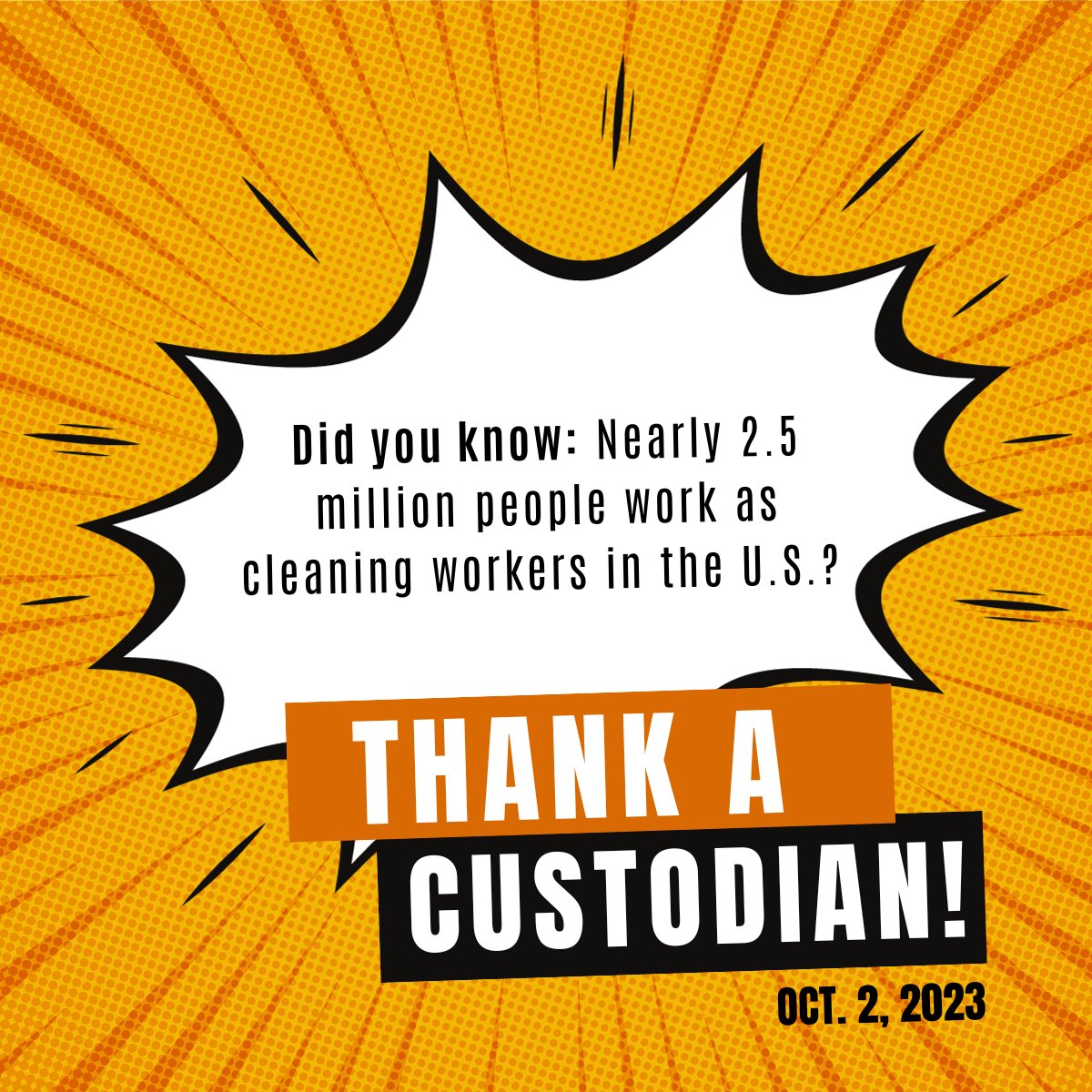 _ServicePoint_'s tweet image. Today is National Custodian Day! If you see a hard-working cleaning worker in your building, tell them how much you appreciate them!