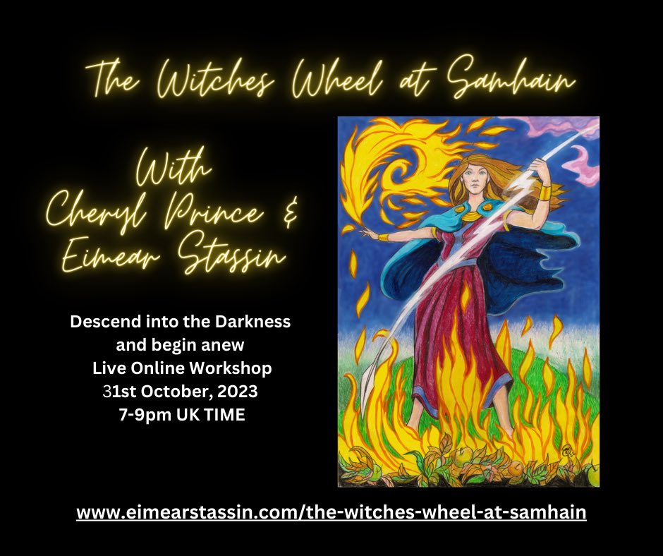 Do you want to hear history from the Witches, Healers and Mediums perspective? 

Then join us #Witches, Cheryl Prince and Eimear Stassin, as we dive deep on #samhain #Halloween2023 
For our Online workshop.

Tickets &amp; info here:

eimearstassin.com/the-witches-wh…