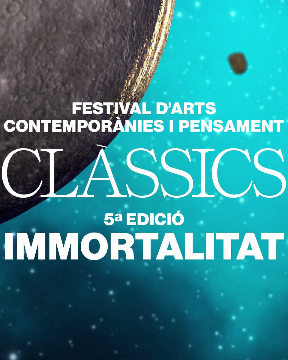 CasaClassics's tweet photo. Torna el Festival Clàssics! La cinquena edició proposa una exploració apassionant sobre la immortalitat per examinar les formes en què el concepte s'ha manifestat a través de la literatura i la ciència. Voleu saber la programació d’activitats de l’octubre? Passeu, passeu! https://t.co/3H0WfemjYe