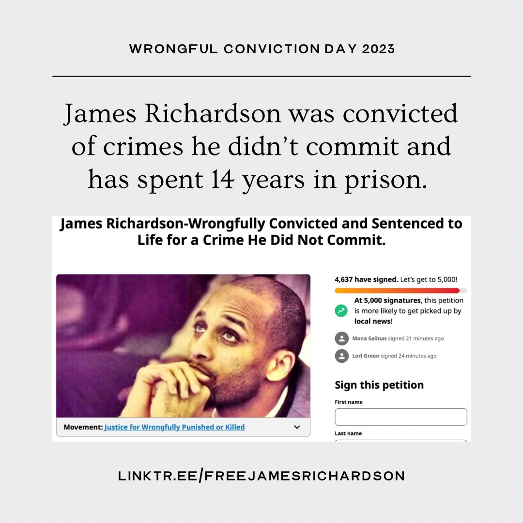 maggiefreleng's tweet photo. .@FreeJamesNC has spent 14 years in prison for crimes he didn’t commit. James believes he’ll come home one day. Please support his fight for justice. @Lis5718 #WrongfulConvictionDay https://t.co/shXc9SOzeI https://t.co/s9JnhRtCm3