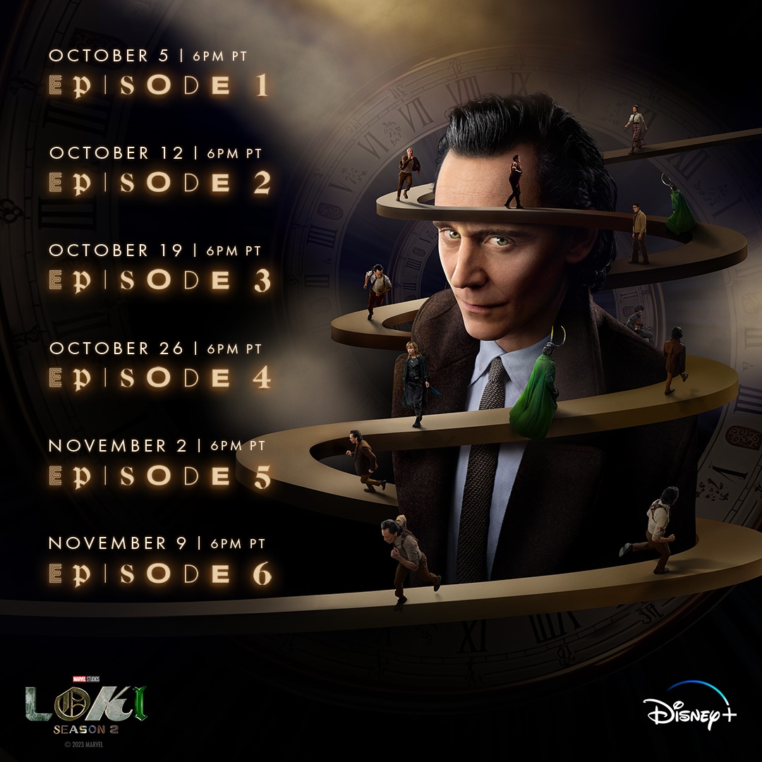 DisneyPlus's tweet photo. Time to mark the calendar. 🗓️

Marvel Studios’ #Loki Season 2, an Original series, starts streaming this Thursday at 6PM PT, only on #DisneyPlus. https://t.co/FIdkPy4e8b