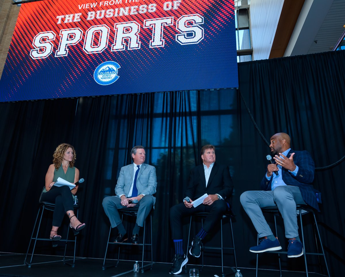 ColoradoBRT's tweet image. Kicked off the season with a touchdown! View from the Top 2023 celebrated the power of sports in Colorado's DNA. Huge thanks to our panelists and attendees for making it a slam dunk event! Let's continue championing the fusion of business and sports! 🏈📈 #ViewfromtheTop