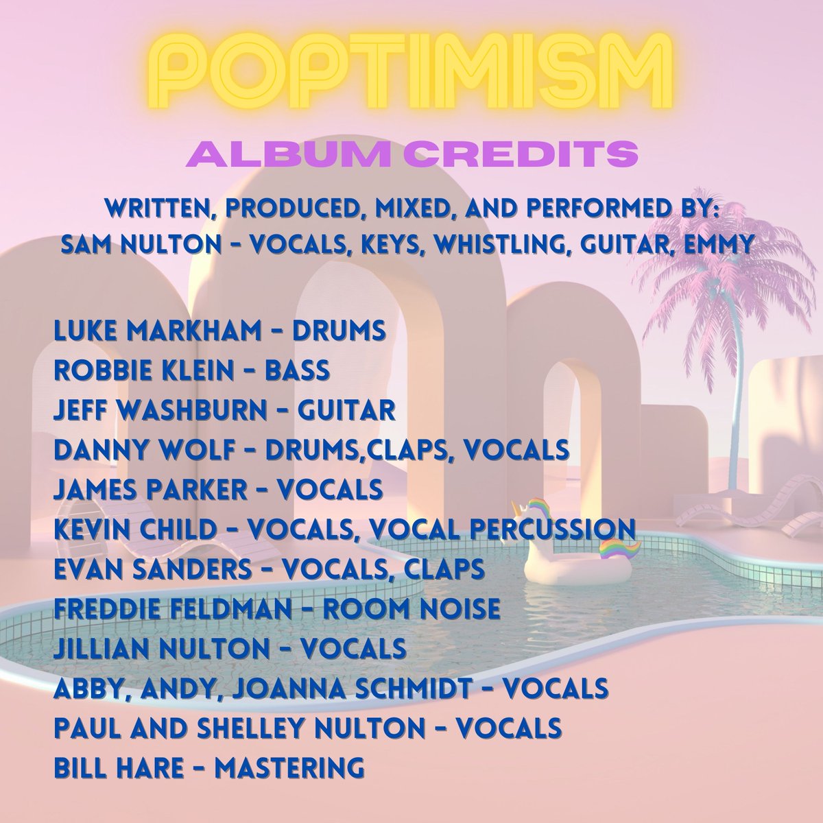 This Friday!  Here are the credits for Poptimism.

Pre-save it here!
artists.landr.com/628810997879