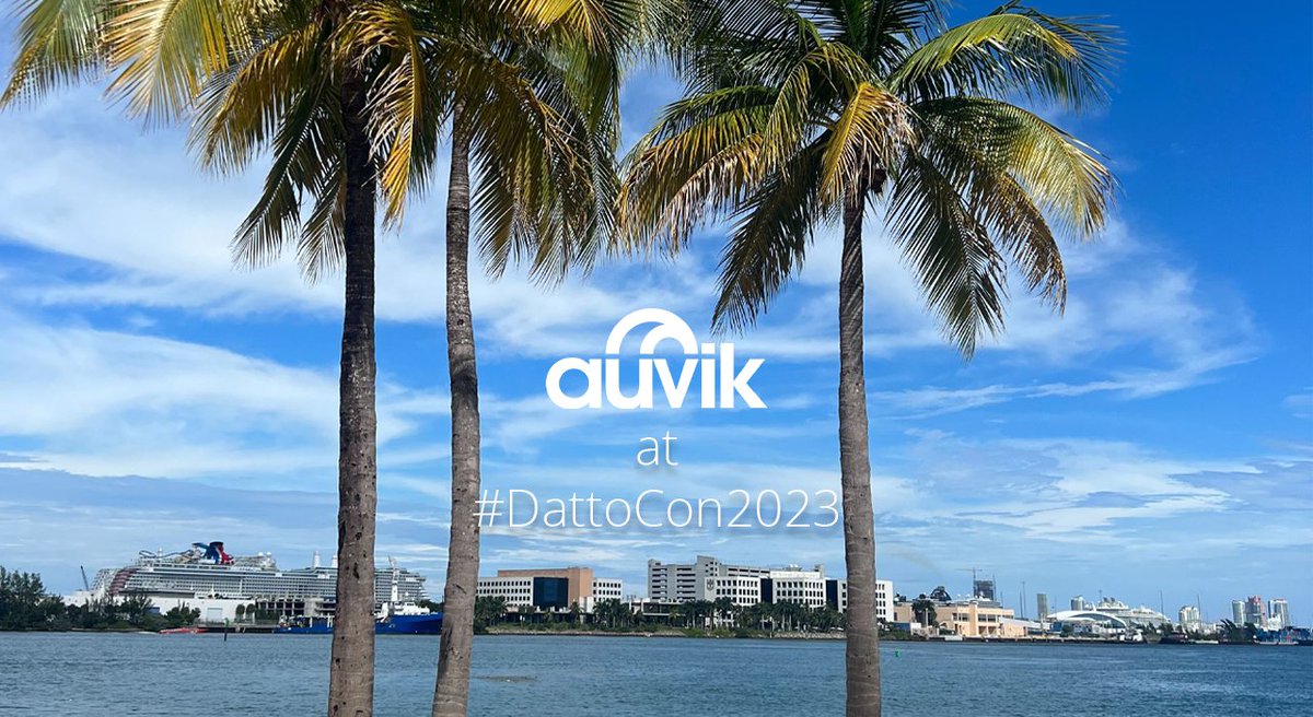 AuvikOfficial's tweet photo. 🔥 Live from #DattoCon in Miami! Visit the Auvik booth for a dive into network monitoring + SaaS discovery. Ready to elevate your IT game? 🚀 Catch @StevePetryschuk's session at 4:45 pm – it's a must-see! Time to amp up your IT journey! 💼🌐 

@datto #ITsecurity #SaaS #Auvik https://t.co/8uXXrvLXdq