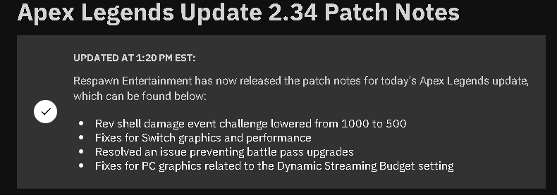 FanatikGaming1's tweet photo. apex update today! ty to #dualshockers for info. #ApexLedgends #apexupdate live on 6 platforms #kickstreamer #SupportSmallStreams https://t.co/0PwViqM7OR