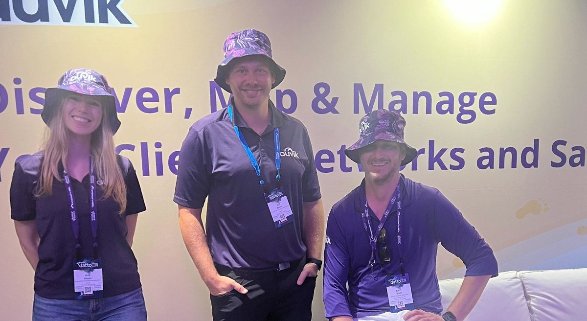 AuvikOfficial's tweet photo. 🔥 Live from #DattoCon in Miami! Visit the Auvik booth for a dive into network monitoring + SaaS discovery. Ready to elevate your IT game? 🚀 Catch @StevePetryschuk's session at 4:45 pm – it's a must-see! Time to amp up your IT journey! 💼🌐 

@datto #ITsecurity #SaaS #Auvik https://t.co/8uXXrvLXdq