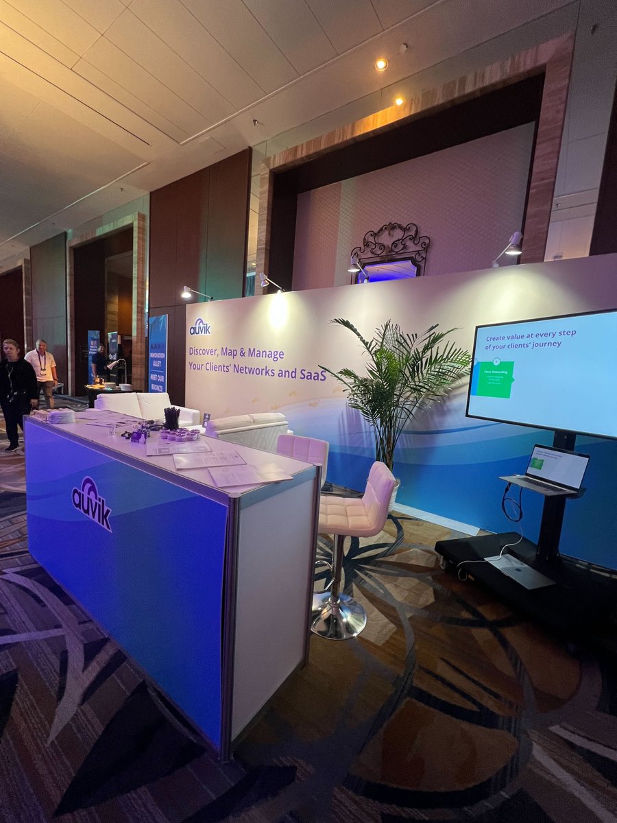 AuvikOfficial's tweet photo. 🔥 Live from #DattoCon in Miami! Visit the Auvik booth for a dive into network monitoring + SaaS discovery. Ready to elevate your IT game? 🚀 Catch @StevePetryschuk's session at 4:45 pm – it's a must-see! Time to amp up your IT journey! 💼🌐 

@datto #ITsecurity #SaaS #Auvik https://t.co/8uXXrvLXdq