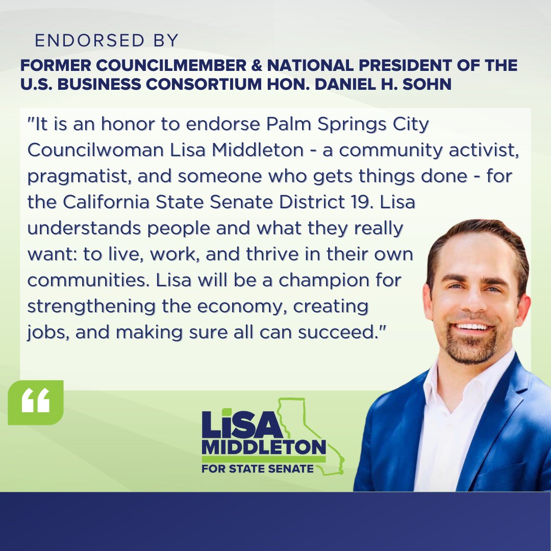 Proud to share that @HesGotOurBack has endorsed our campaign for #SD19! As a fierce advocate for small businesses and economic development, I’m thrilled he’s joining our team fighting for pragmatic change.