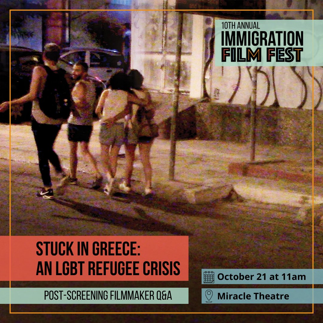 Join us on Oct. 21 for "Stuck in Greece: An LGBT Refugee Crisis," which follows a group of LGBT refugees fleeing persecution and now finding themselves trapped in Greece. We'll also have a post-screening Q&amp;A with Director Gerald McCullouch! 🎟️immigrationfilmfest2023.eventive.org/schedule/stuck…