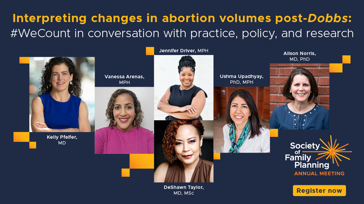 SocietyFP's tweet photo. Hope to see you at #SFP2023 for the opening panel on #WeCount with @kellypfeifermd, Vanessa Arenas, @_jenniferdriver, @drdeshawn_md, @UshmaU, and @AlisonHNorris. https://t.co/IKd2lvWVFW
