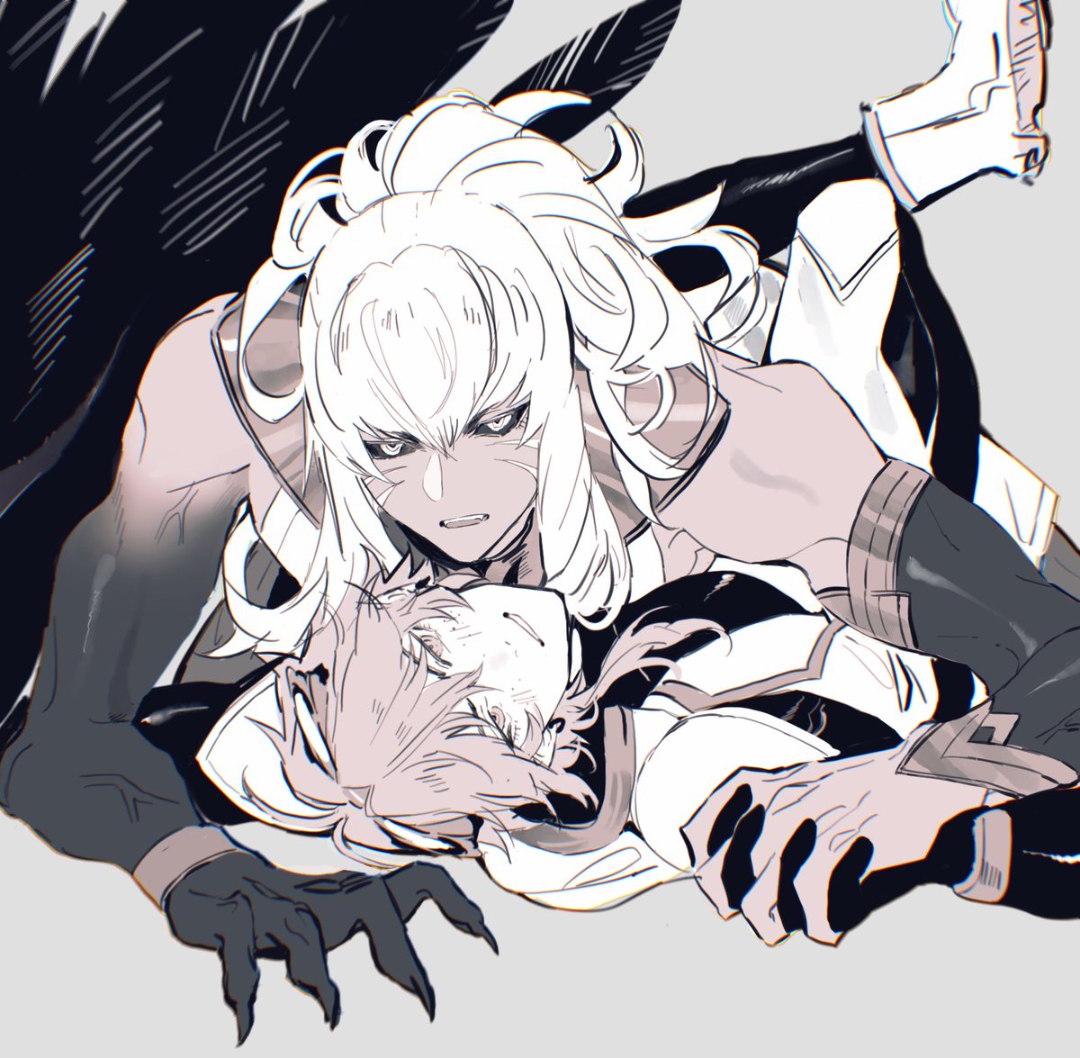 0Nashiro's tweet image. A beast and his prey 🥴 (Reposting because I forgot to add something)