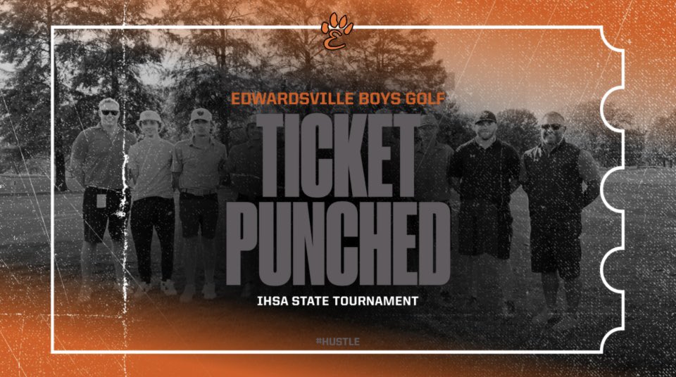 Edwardsville618's tweet photo. Congratulations to the Varsity Boys Golf Team who finished third in the IHSA Sectional and qualified for the State Tournament as a team! Well done fellas! 🐅🖤🧡 https://t.co/o9bWKomfZ4