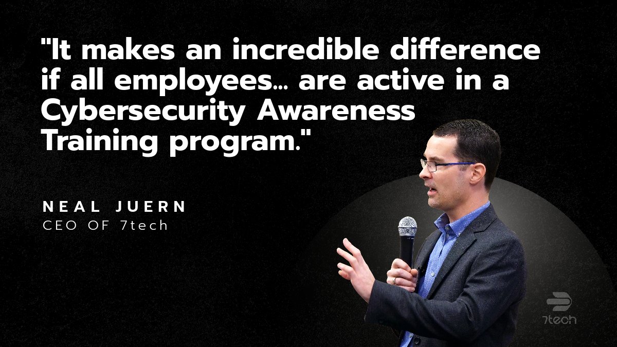 7techcyber's tweet image. We asked our CEO if #CybersecurityAwarenessTraining really works. Here&apos;s his insight:

&quot;Definitively, it makes an incredible difference if all the employees in your organization are active in a Cybersecurity Awareness Training program...