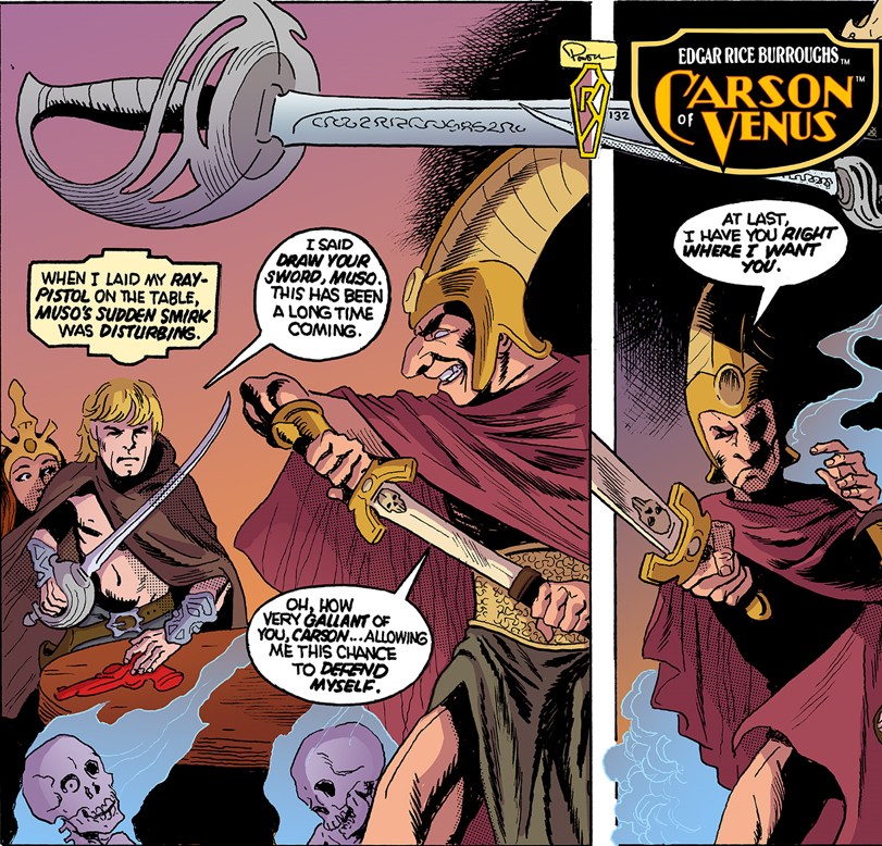 carson2venus's tweet photo. "Muso's Surprise," Episode 320 of #ERB, Inc.'s #CARSONofVENUS™ webcomic, now LIVE!
Adapted from Edgar Rice Burroughs' original Venus novels
Script: @MartinPowell221; art: Ronn Sutton; colors: @PY_M1306
Preview
#Amtor #ERBUniverse https://t.co/LeoEwH6CMp https://t.co/6JfHQLQ3uB