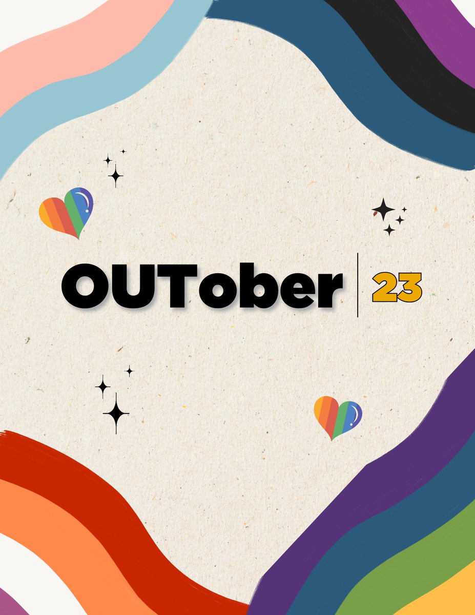 ProvostKSG's tweet photo. #OUTober is here! Join us in celebration as we honor our LGBTQ+ communityโs history, identities, and contributions. Be sure to also check out our on-campus events: https://t.co/E5VMhGdMHK https://t.co/lnXbwm2jTF