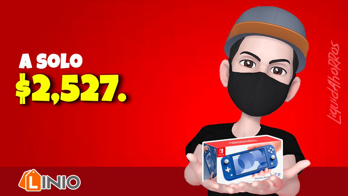 LiquidAhorros's tweet photo. Linio: Nintendo Switch Lite azul a $2,527 (Con MASTERCARD)
Más información aquí 👇👇
https://t.co/vsZ9xHVp4x
#liquidahorros #ofertas #Linio #NintendoSwitchLite https://t.co/etGkWlO26H