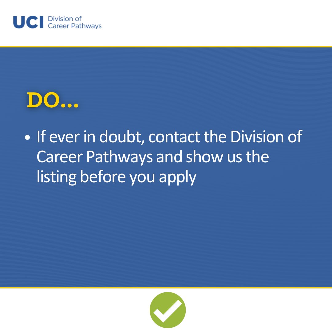 Do you REALLY know how to identify job posting scams? Swipe for the DOs and DON’Ts for your job search! Best of luck to those looking for jobs and internships🤞 Remember to watch out for scams and stay safe online ⚠️ Contact us if you are in doubt and want to check anything!