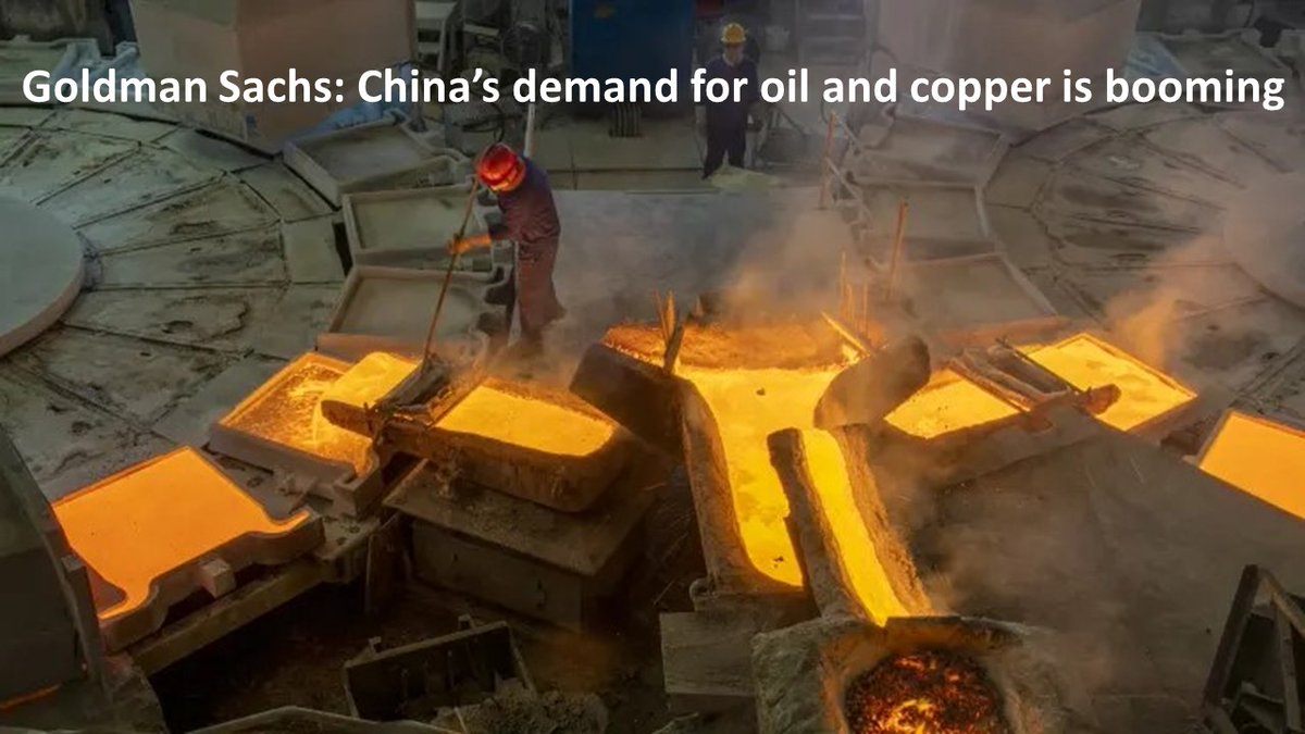 CopperE29's tweet photo. Goldman Sachs: China’s demand for oil and #copper is booming.
https://t.co/39NNULibLj
In spite of reported weakening macroeconomic growth, China’s demand for many major commodities has been growing at “robust rates” according to a recent Goldman Sachs note.
$ECU.V #EMTRF #e29 https://t.co/SrMJpZWQ49