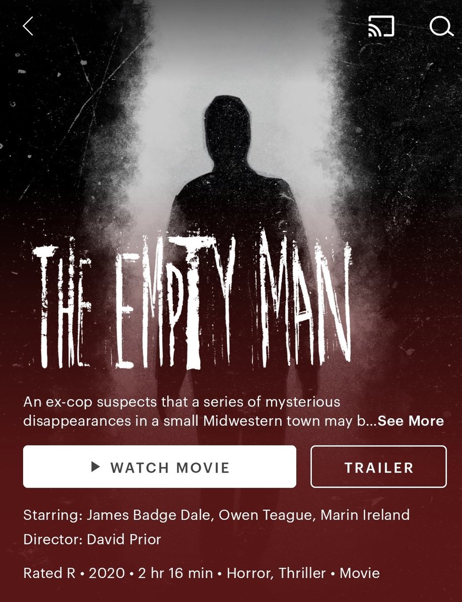 THE EMPTY MAN is back on streaming! <a href="/hulu/">Hulu</a>

Just in time for spooky season
