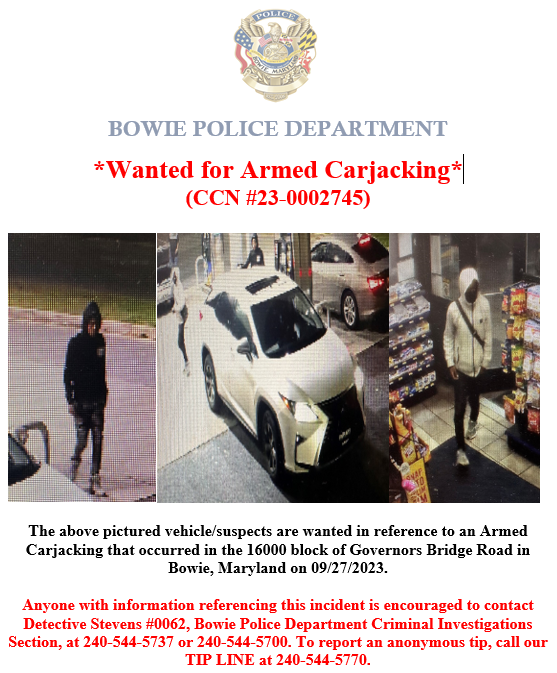 BowiePDNews's tweet photo. 🚨 @BowiePDNews needs your help!
Anyone with information referencing this incident please contact Detective Stevens #0062, Bowie Police Department Criminal Investigations Section, at 240-544-5737 or 240-544-5700. To report an anonymous tip, call our TIP LINE at 240-544-5770. https://t.co/01vXwjIl7x