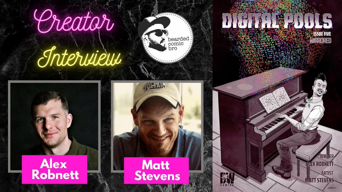 beardedcomicbro's tweet photo. I got to sit down with Alex Robnett @alexrobnett6 and Matt Stevens to talk about their comic @DigitalPools and working with @macroverse https://t.co/NDmIJYxoXP #comics #comicbooks #macroverse #thedigitalpools #beardedcomicbro https://t.co/ntOD088hoy
