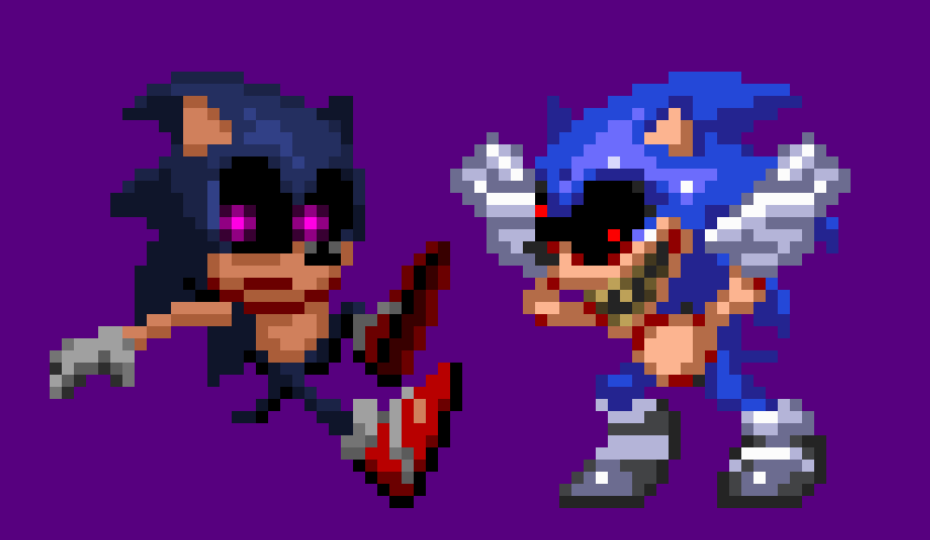 notdevy on X: did a random thing, idk. the left sprite is from the sonic.exe  2011 remake game.  / X