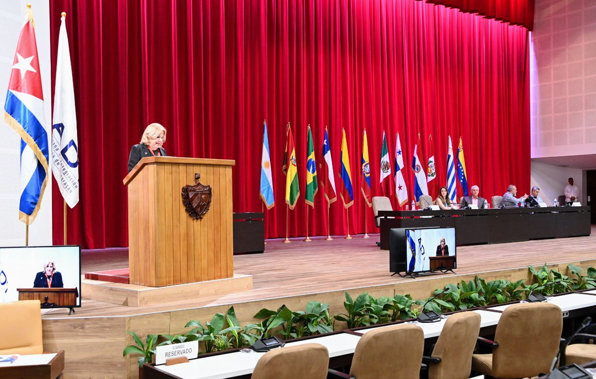MMarreroCruz's tweet photo. En la tarde de este lunes participé en la inauguración de la Macrorrueda Multisectorial de Negocios Expo ALADI-#Cuba 2023, evento que favorecerá el intercambio y la materialización de alianzas comerciales con empresarios de 13 países. https://t.co/TgmUM45BL8