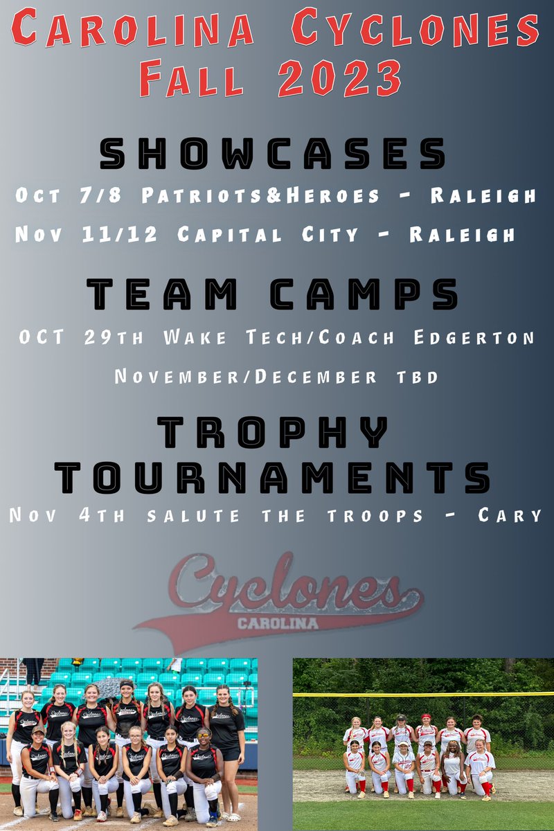 Carolina Cyclones Fall Schedule