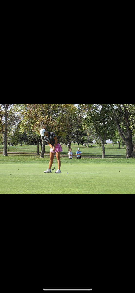mandansports's tweet photo. Mandan girls’ golfer had a great start to the 2023 State Championships leading by 2 strokes after one day and Anna Huettl leading the pack.  Great start for the Braves! @mandanschools https://t.co/qeuZw84GMU