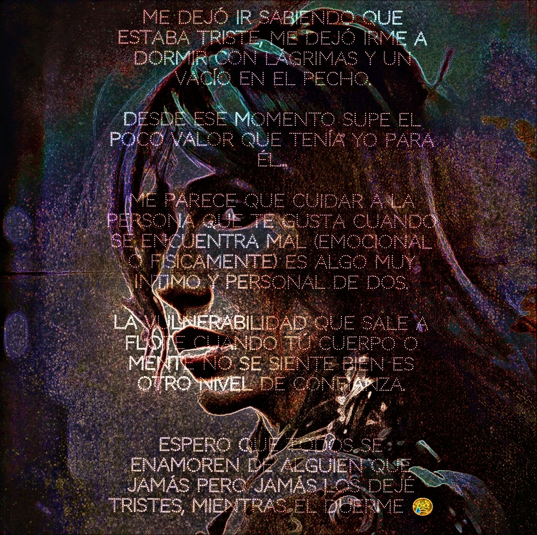 NemVVega's tweet photo. "Eran las 12 despues las 2 y yo seguia ahi, con miles de ideas en la mente, y con lagrimas en el rostro preguntandome que esta mal en mí ..." https://t.co/c6FFP4CZtY