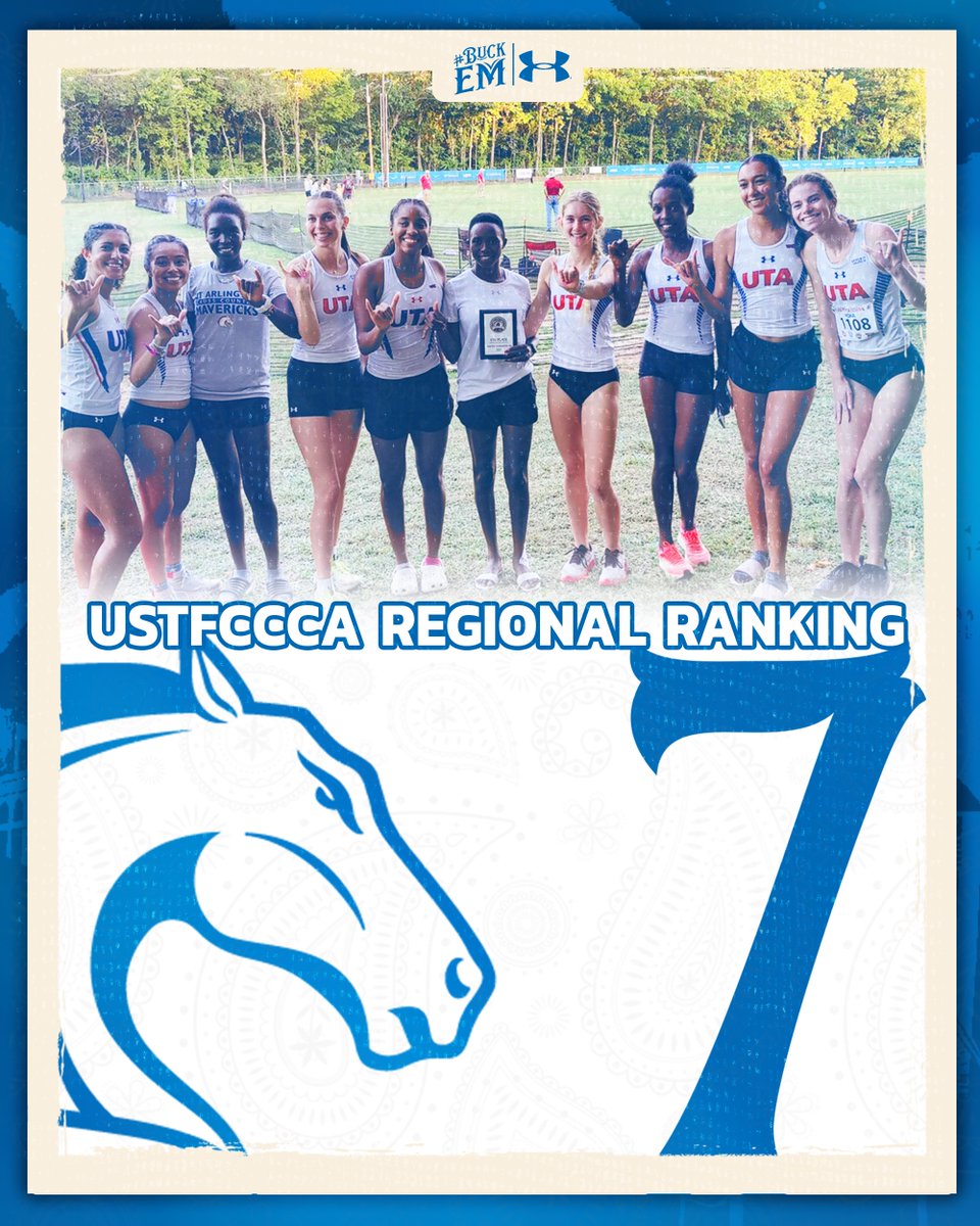 For the third week in a row, your women's cross country squad remains ranked 7th in the latest <a href="/USTFCCCA/">USTFCCCA</a> South Central Region Poll‼️

📰: utamavs.us/3Q0PEQD 

#BuckEm🐎