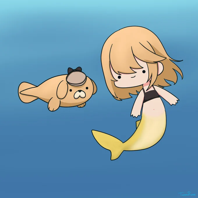 In a different timeline, lemon sharkme. Day 3: Mermaid#HOLOctober #ameliaRT 