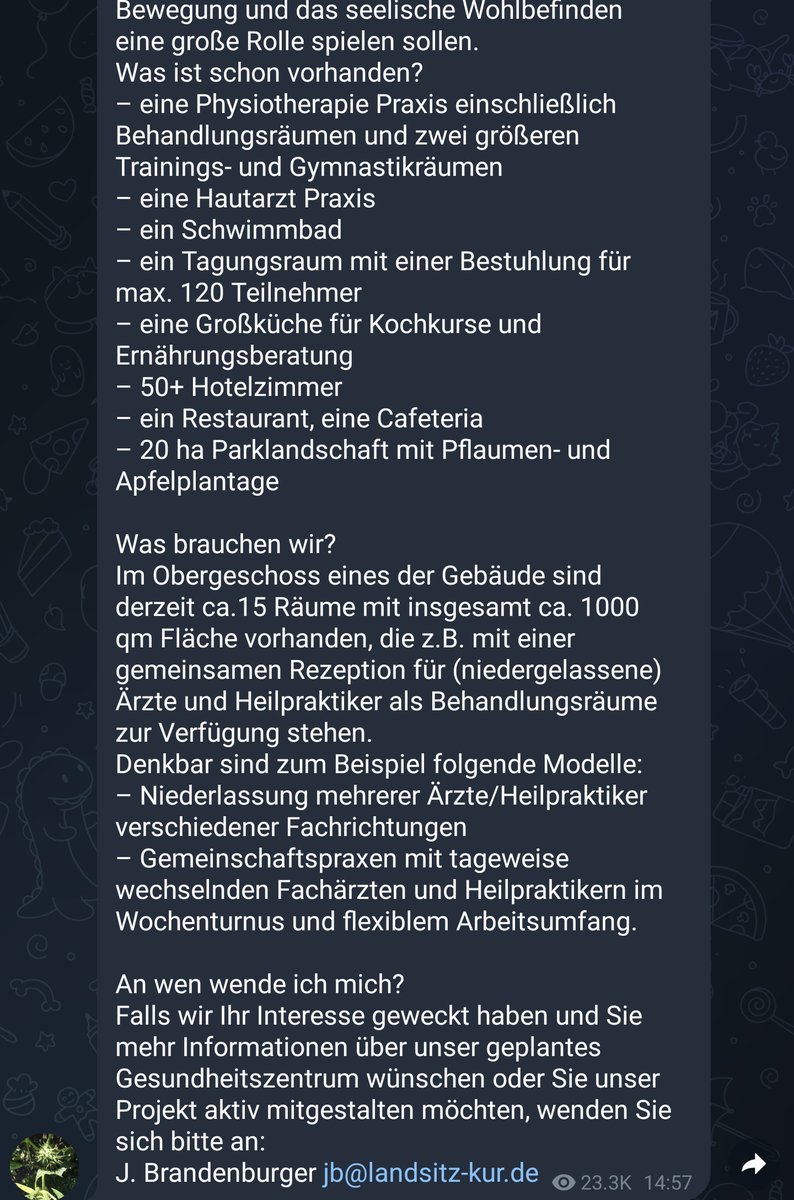 querdenkenwatch's tweet image. In #templin gibt es ein Quacksalberzentrum, für das auf Telegram explizit für Menschen geworben wird, die nach den Prinzipien des Betrügers Klinghardt behandeln und hinter der antisemitischen Hetze der sog. Neuen Germanischen Medizin stehen.

@StadtTemplin