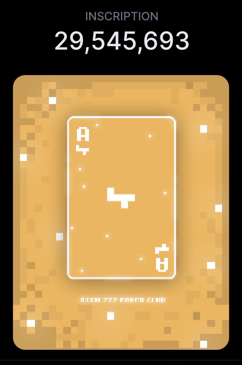 OrdinalsPoker's tweet image. Pop up tourney in an hour!
Win a BTCM Poker Club Ace!!! #BTCMACHINE