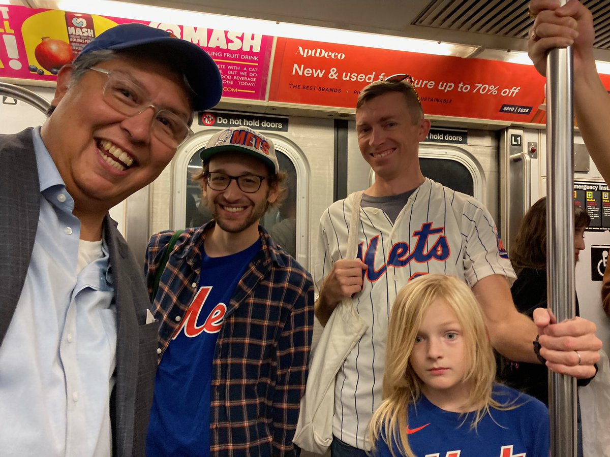 mrdanamite's tweet image. Me and my new #Mets besties riding the #The7Line #7Line to the #Mets #LGM on #October 1st! #WaitTilNextYear #2024 #YaGottaBelieve #MLB